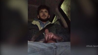 Convinced My Uber Driver to Let Me Jack Off My Cock in His Car Then He Gave Me a Hand & I Cum HUGE!