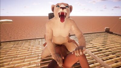 Furry babe fucks her twink boyfriend