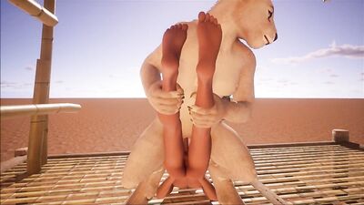 Furry babe fucks her twink boyfriend