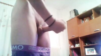 Four-handed fun with two hunks in a living room