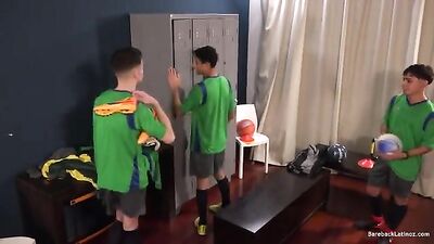 Sexy Latin Men Get Down and Dirty in the Field, Cumming All Over Each Other in a Sweaty Mess of Athletic Excellence