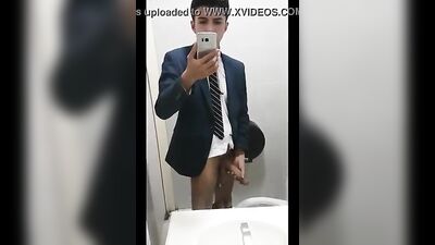 Reflecting on Big Cocks in Blonde Boys Having Fun Outside