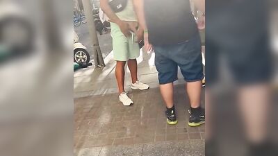 Caught playing with massive cocks in public, straight boys gone wild!