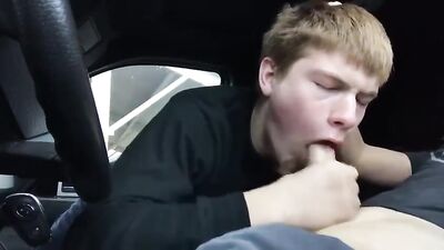 Man-to-Man Action with Amateur Car Drivers Giving Head and Sucking Dick