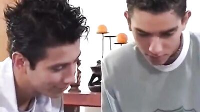 Dicks Out, Asses In - A Wild Bareback Three-Way with Kissing and Cumming