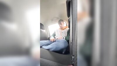 Gay Solo Backseat Jerk Off Cum Shot - Public Sex in Web Cam Video