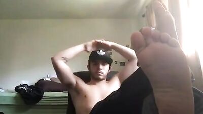 Experience a foot fetish frenzy with Randy on Skype, featuring amatuer straight boys!