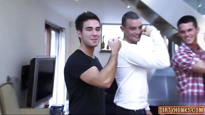 Mighty Muscle Boyz Jizz-Fest: A Group of Masturbating Gay Boys Discover the Joy of Jacking Off Together