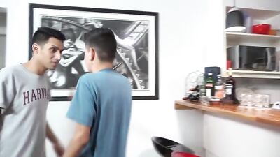 Young Latin Studs Engage in Raucous Fun with their Huge Cocks