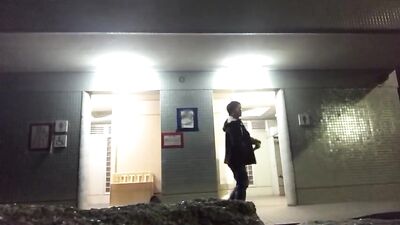 Young Japanese Endo Wanking in Public 9