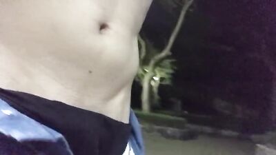 Young Japanese Endo Wanking in Public 9