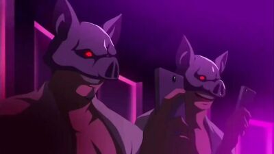 Blowing Away Cartoon Characters in Underground Action Ass Play with Huge Dicks