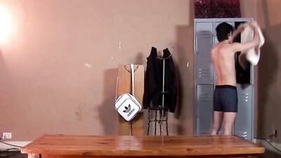 Locker Room Fucks: A Latino Coach Gets Caught with a Stepsons Cock in His Mouth!