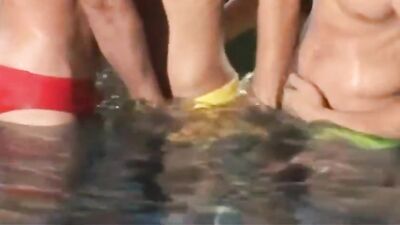 Taking a Dip with the Naked Swimming Boys - Bareback Action and Cum Shot!