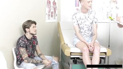 Bareback Action Medical Three-Way with Huge Cocks and Hot Cumshots