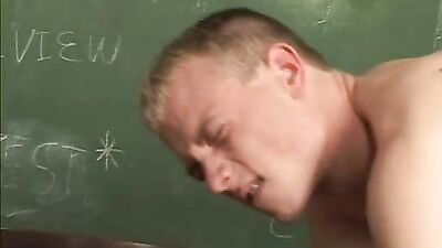 Two Hunks Get Down and Dirty in a Hot Threesome with Two Guys