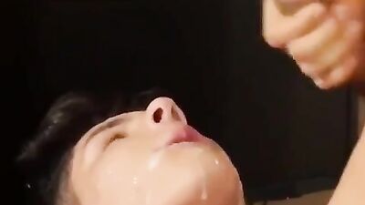 A Splashy Facial: An Action-Packed Amateur Cum Shot