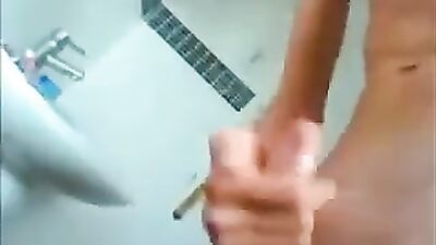 Amateur Twink Shoots Hot Cum In Bathroom Showers