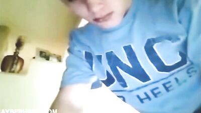 UNC Student Brings His Frat Bros to Cum in a Webcam Show Featuring AI Enhancements - Twinky Brunette Solo
