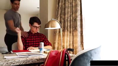 Study Session: Twink Barebacking with Cumshots and Hand Jobs
