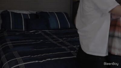 Three hot studs take a break from their studies to get naughty in the bedroom