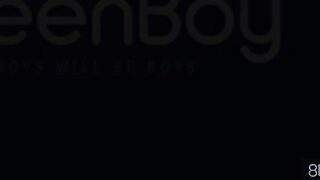 Twin Twink Bareback Sex Show on the Beach