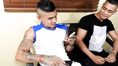 Colombian Latino Action - Bareback Cumshots with Huge Cocks and Hot Handjobs