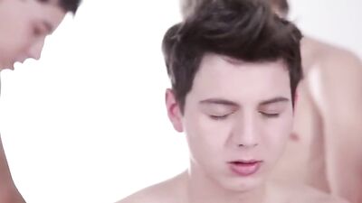 Two Dudes Going at It in a Hot Gay Action Flick: Bareback Blowjobs and Hand Jobs