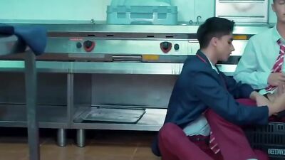 KTB - Bareback Boarding School Twink Studs Get Fucked in the Ass with Monster Cocks and Cum All Over Their Hands While Giving Blowjobs