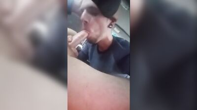 Barebacking In The Back Seat - Two Gay Twink Boys Go Down On Each Other In Front Of A Crowd