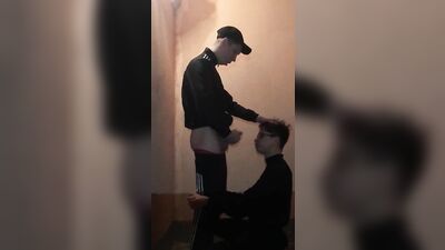 Young and Fresh: Raging Stairway Blowjob