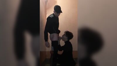 Young and Fresh: Raging Stairway Blowjob