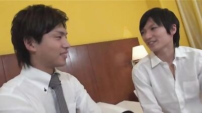 Beefy Muscle Asian Men Going at It in the Suit and Tie, Raw Sexual Encounter