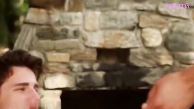 Young and Hungry - Raw and Uncut: Two Handsome Twinks Enjoy a Sensual Encounter with a Tongue-Tied Bareback Scene