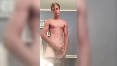Straight Blonde Boy with a Monster Dick