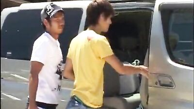 Asian Fellows Go Wild in Nature with Huge Dick Hand Jobs