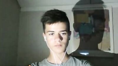 Cumming it up solo on web cam!