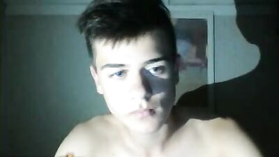 Cumming it up solo on web cam!