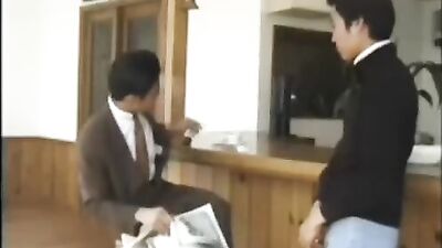 Two Asian Twinks Get Fucked by Huge Dick in a Muscle Gym