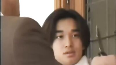 Two Asian Twinks Get Fucked by Huge Dick in a Muscle Gym