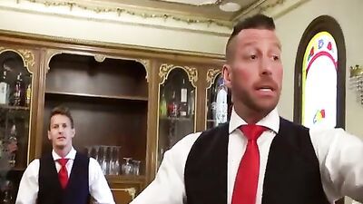 Big and Bare Bear Daddies Dominate a Bar Boy in Multiple Manifestations of Mano-a-Mano Mutual Masturbation