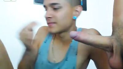 This is a hot amateur action scene featuring two guys and one lucky camera