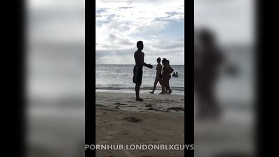 Banging On The Beach: A Great Black Public Show With Huge Dicks