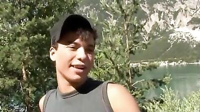 Bareback Blowjobs In The Woods - Teen Has Fun With His Dildo!