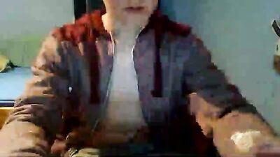 UK Web Cam Boy Strokes: Live Online Exhibitionist Action