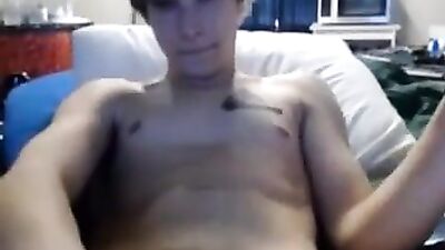 Hot young twink jerks off with big cocks in amatuer ass play