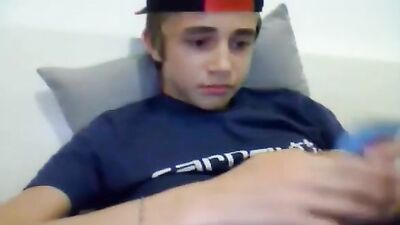 Handsome Webcam Model Strokes His Hard Dick and Ejaculates on Camera