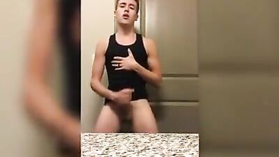 One-Handed Jerking in the Bathroom: Amateur Big Cock Cum Shot Compilation