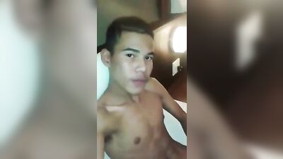 Malaysian Boy Cums Hard in Hotel Room - Asian Solo Cumshots