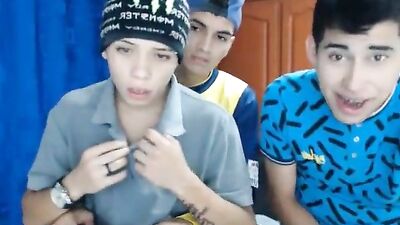 Three Latino Boys Get Very Hot on Cam in This Sizzling Sex Scene with Cum Shots and Handjobs